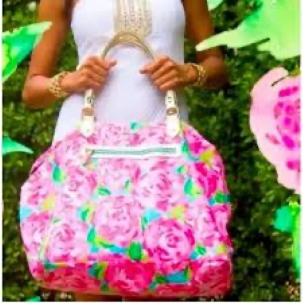 Pink first impressions travel bag duffle rare